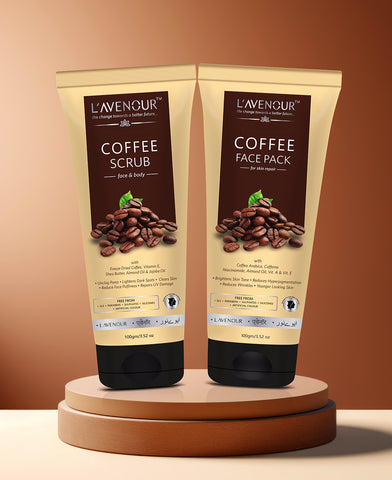 L'avenour Coffee Face Pack & Scrub Combo