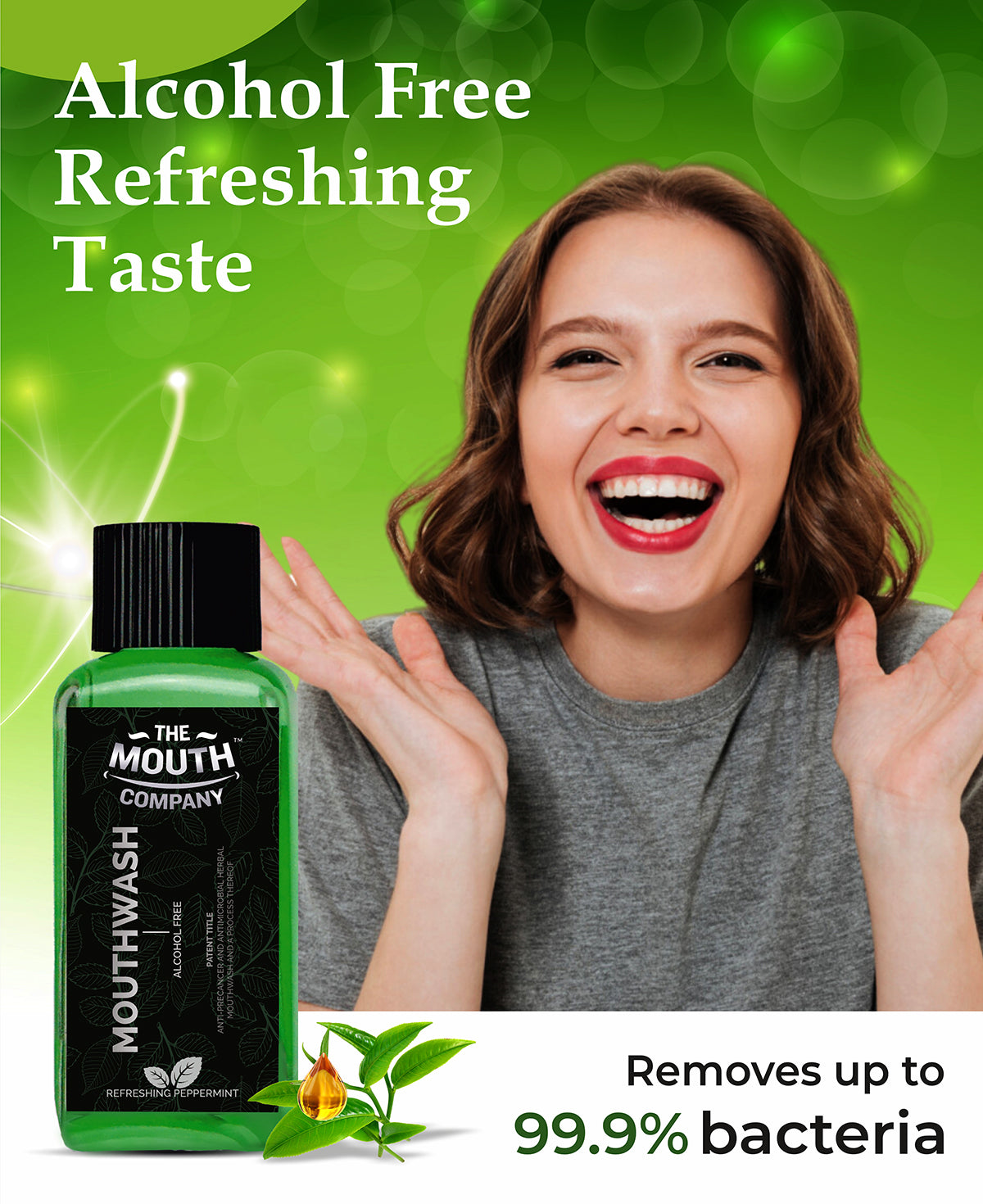 The Mouth Company Refreshing Peppermint Mouthwash - 100 ml