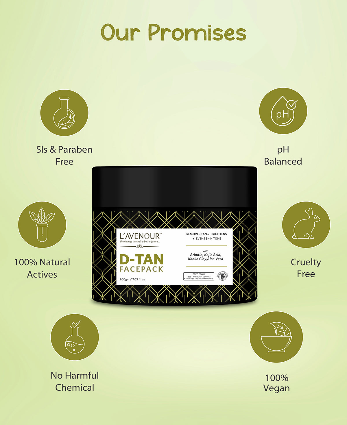 L'avenour D-Tan Face Pack - 200gm