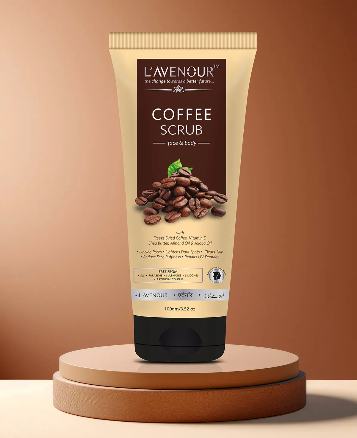 L'avenour Coffee Skin Care Trio Pack | Face Wash, Face Pack & Scrub