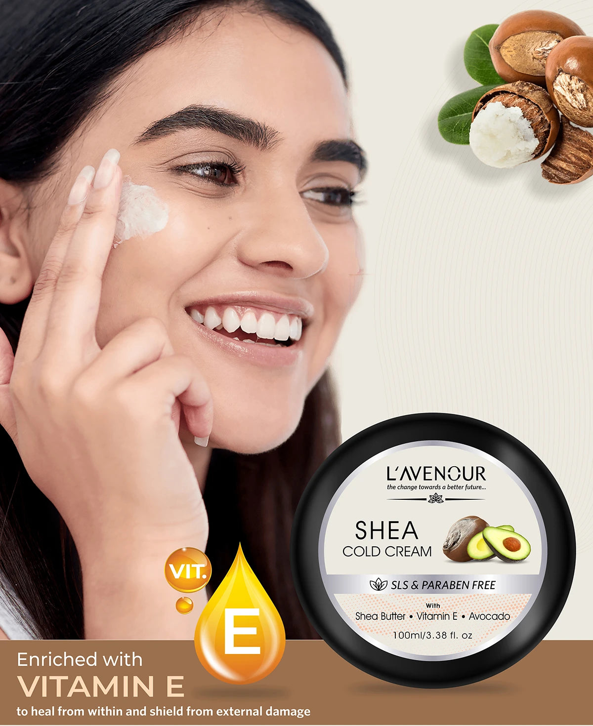 L'avenour Shea Cold Cream with Vitamin E - 100 ml