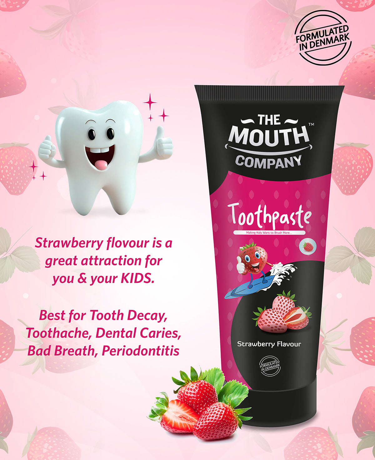 The Mouth Company Strawberry Toothpaste 50g