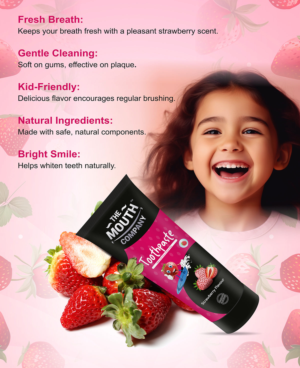 The Mouth Company Strawberry Toothpaste 50g