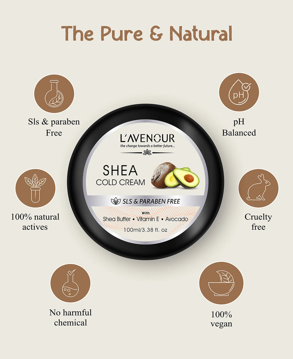 L'avenour Shea Cold Cream with Vitamin E - 100 ml