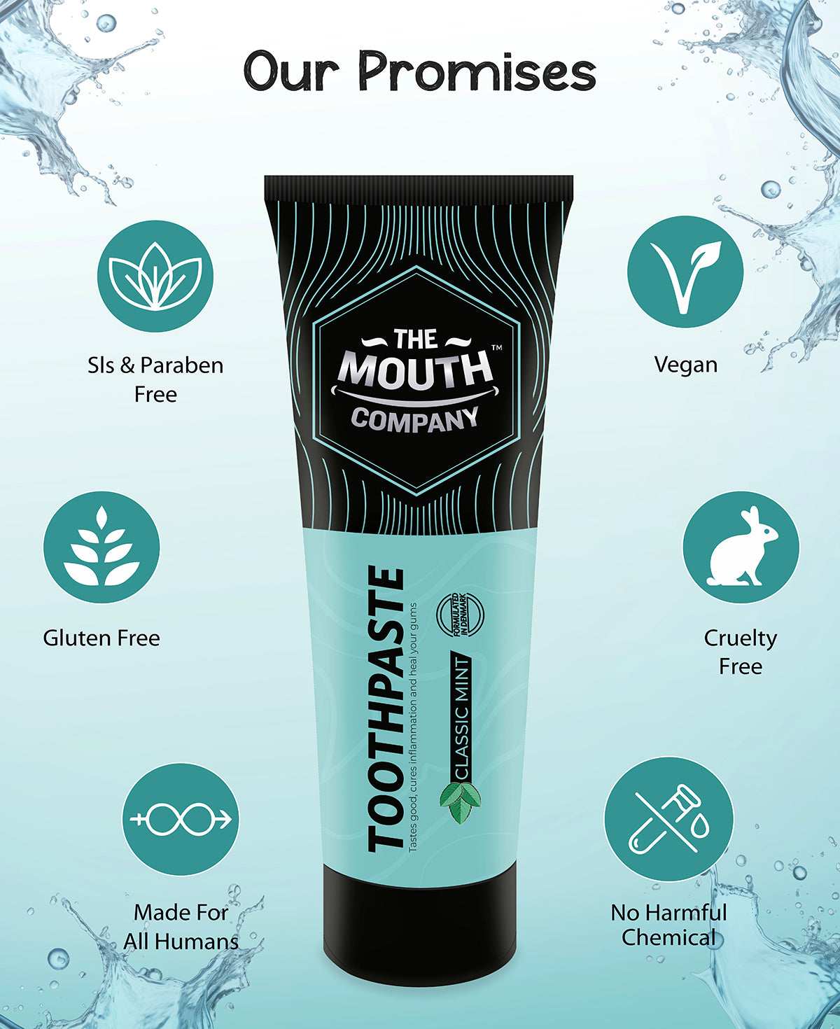 The Mouth Company Classic Mint Toothpaste 100g