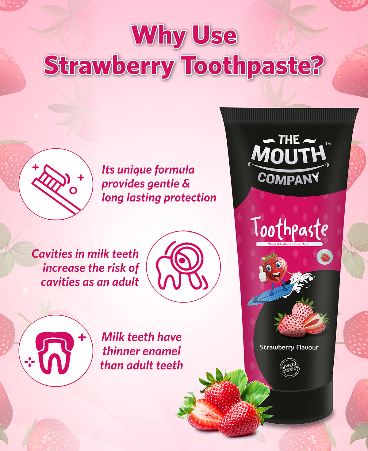 The Mouth Company Strawberry Toothpaste 50g