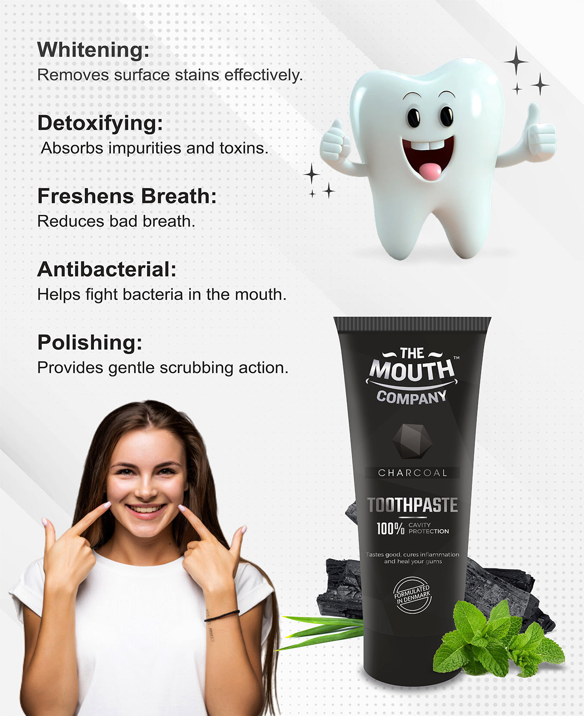 The Mouth Company Activated Charcoal Toothpaste - 75 gm