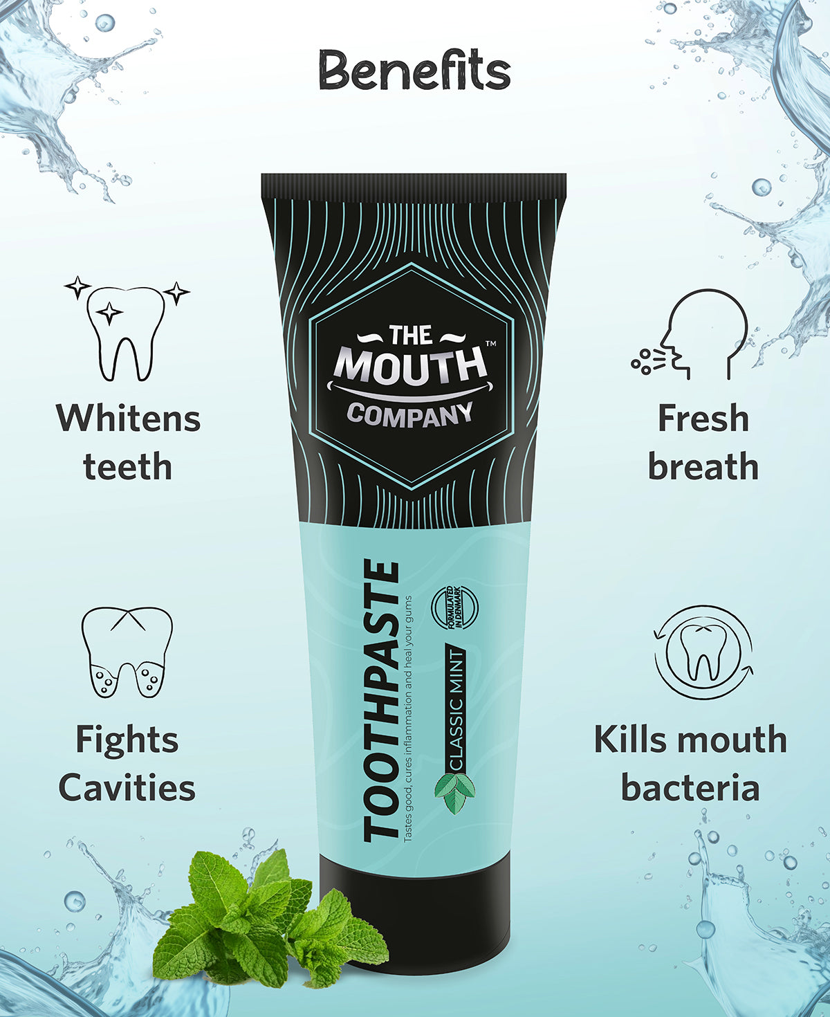 The Mouth Company Classic Mint Toothpaste 100g