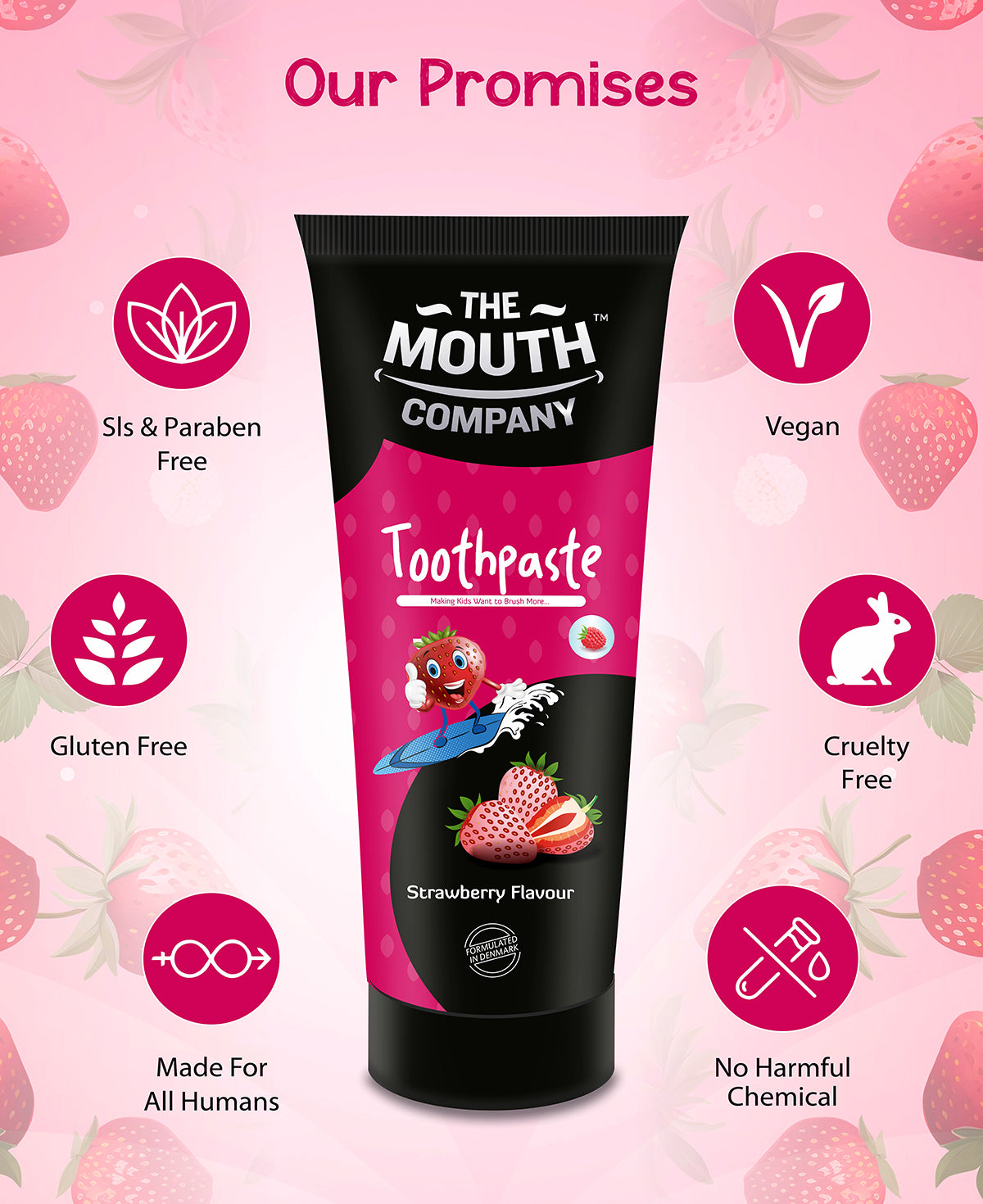 The Mouth Company Strawberry Toothpaste 50g