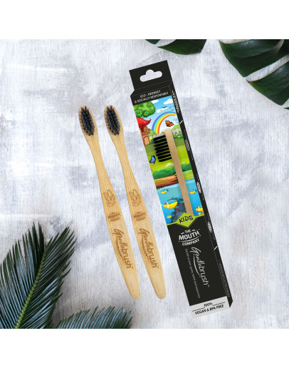 Gentlebrush - KIDS (Low Pressure) Premium Bamboo Toothbrush with Charcoal Activated Bristles