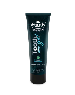 The Mouth Company Cool Mint Toothgel - 75g | 100% Vegan, SLS & Paraben Free Toothpaste | Helps to Prevent Oral Cancer