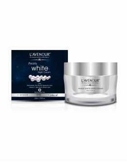 L'avenour Pearly White Night Cream with Niacinamide, Tea Tree Oil & Hyaluronic Acid for Even Skin Tone, Dark Spots and Wrinkles | Night Face Cream for Women & Men - 50ml